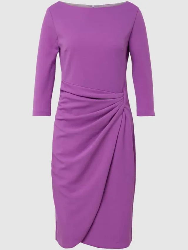 Paradi Cocktailjurk in wikkellook fuchsia, foto 2