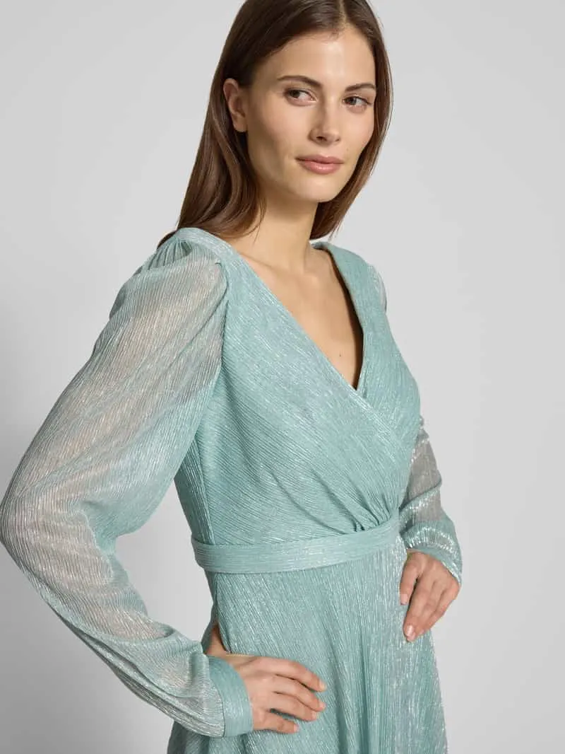 TROYDEN COLLECTION Jurk in wikkellook mintgroen, foto 4