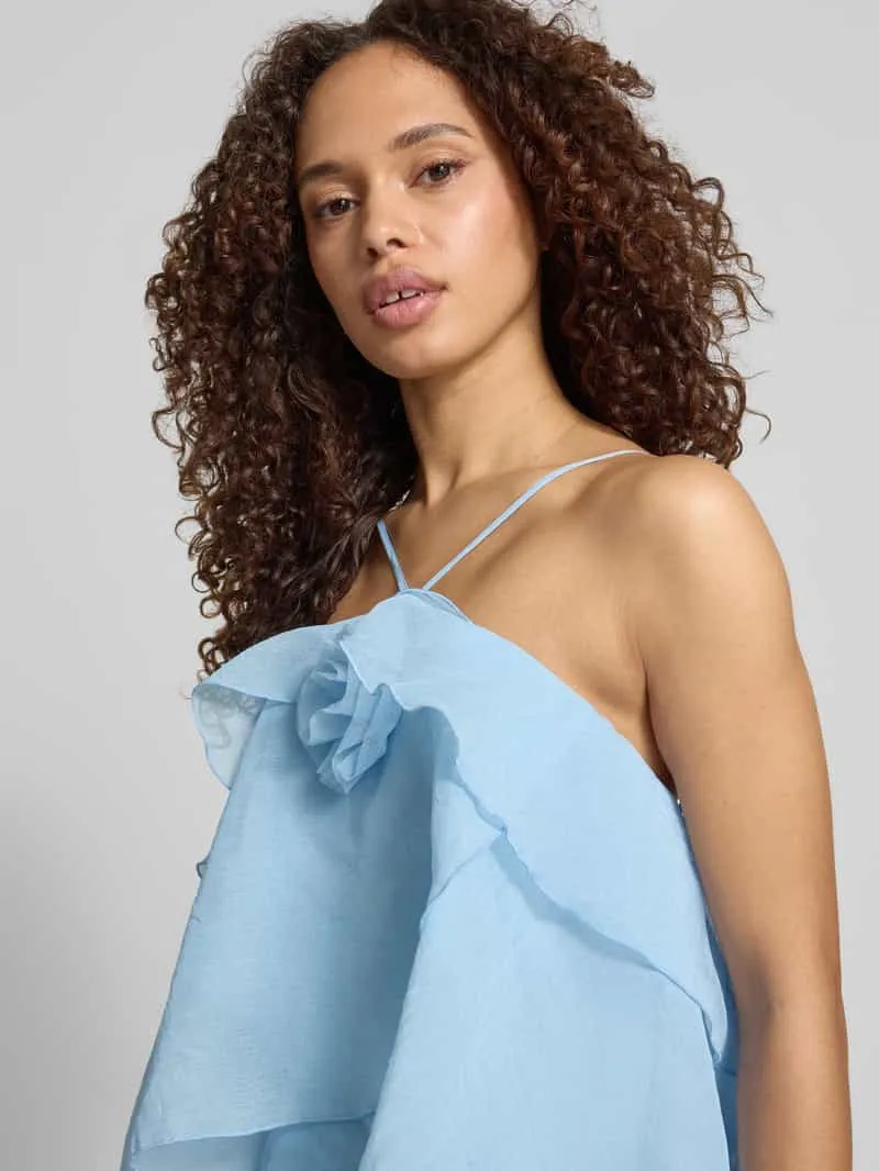 Vero Moda Maxi-jurk met 3d-ruchedetails model 'DELILAH' lichtblauw, foto 4