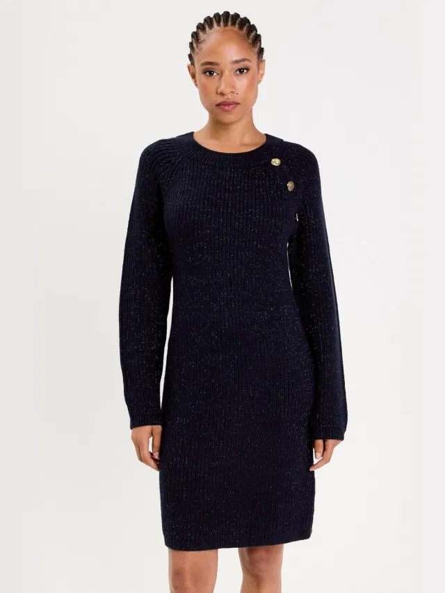 Cache Cache jurk met glitter donkerblauw