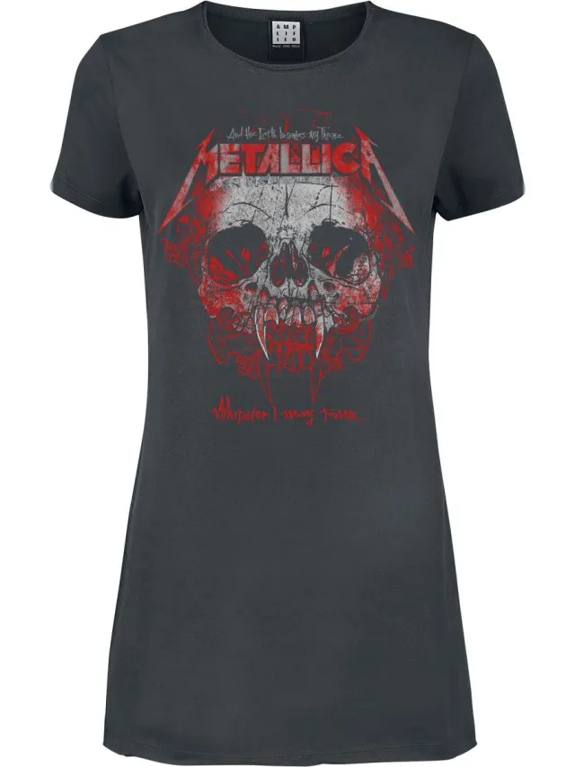 Metallica Amplified Collection - Wherever I May Roam Dames Mini-jurk - houtskool