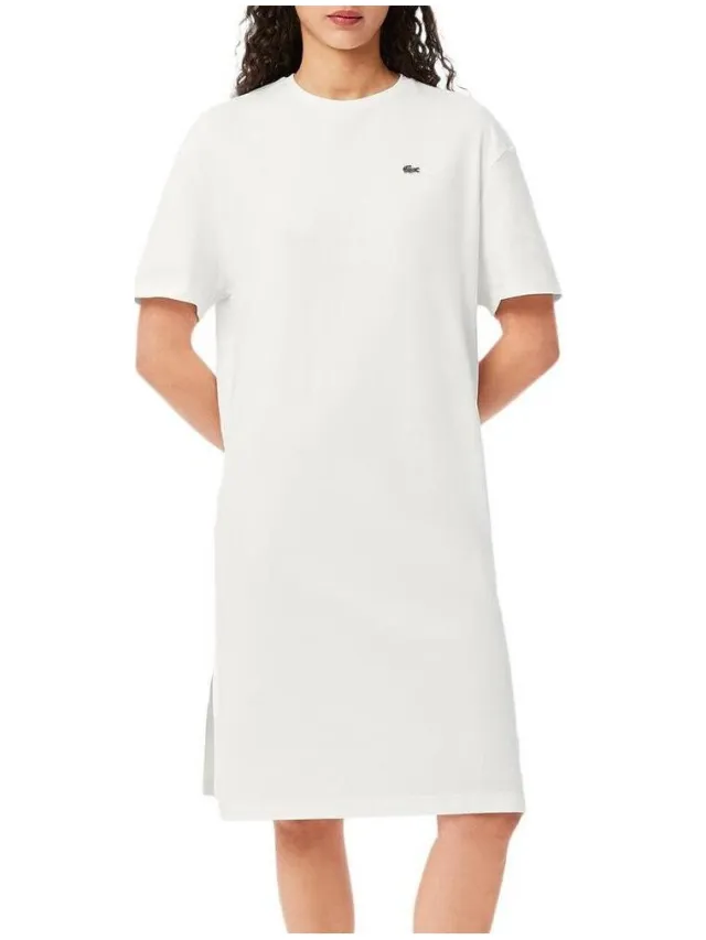 Lacoste Jurk Lacoste Oversized EF2883 Wit