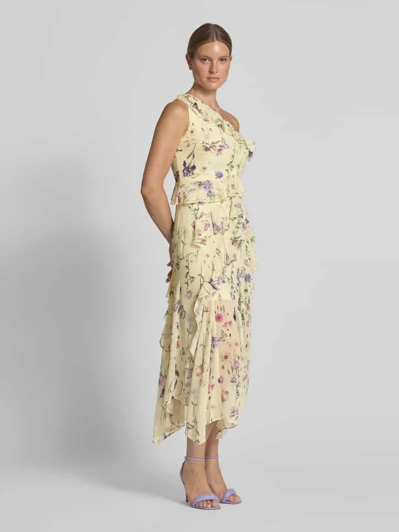 Lipsy midi-jurk met siersteentjes geel, foto 3