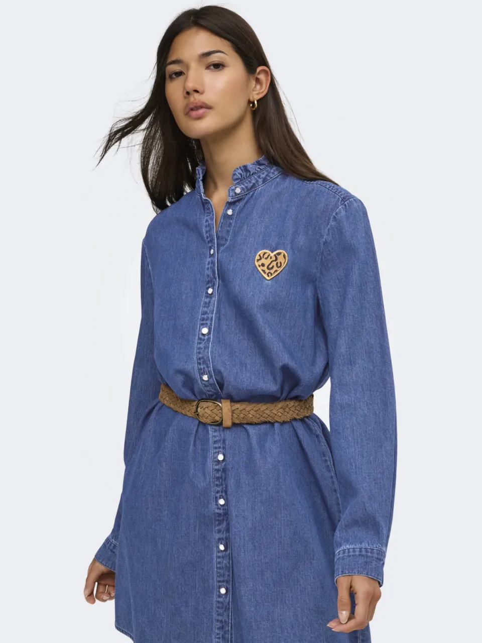 Only spijkerjurk met patches - blauw, foto 6