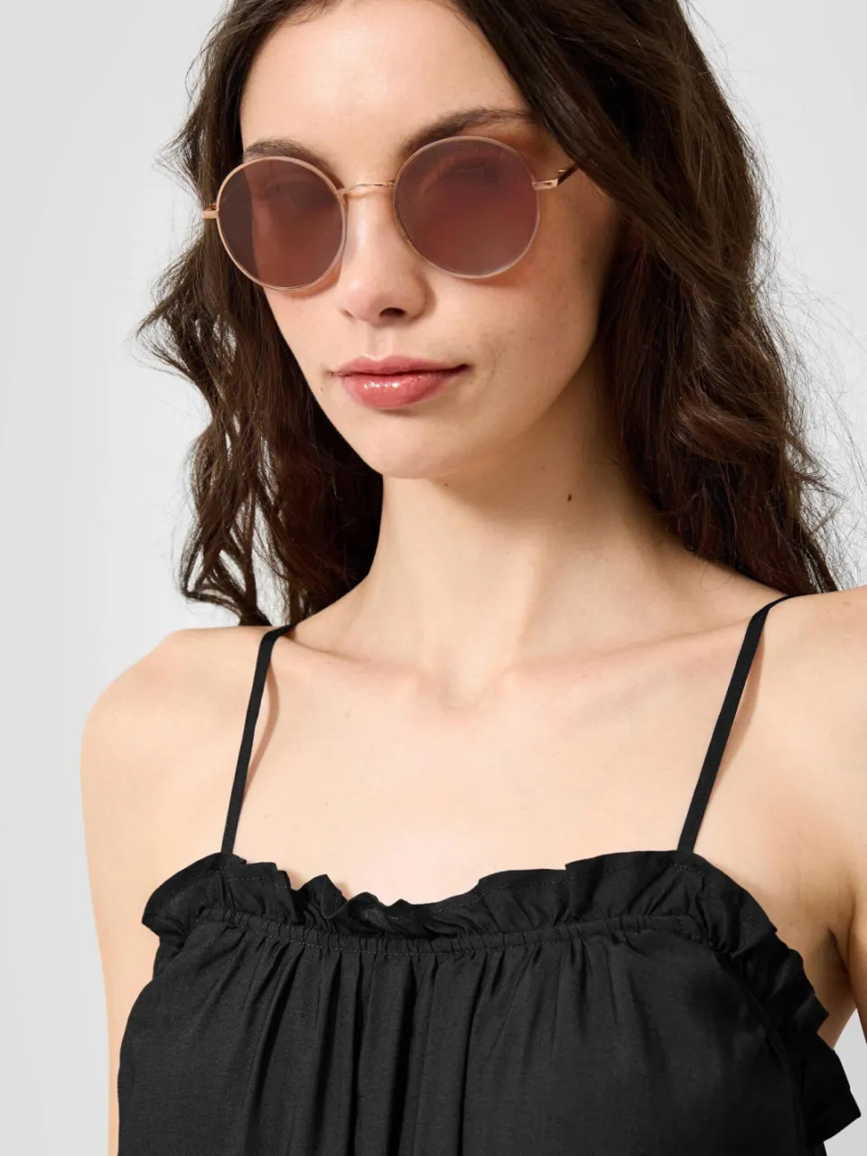 QS viscose maxi jurk met ruches - zwart, foto 4