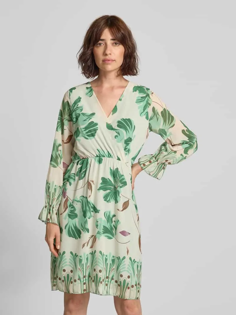 ZABAIONE Knielange jurk in all-over look model 'Ja44milaa' Lindegroen