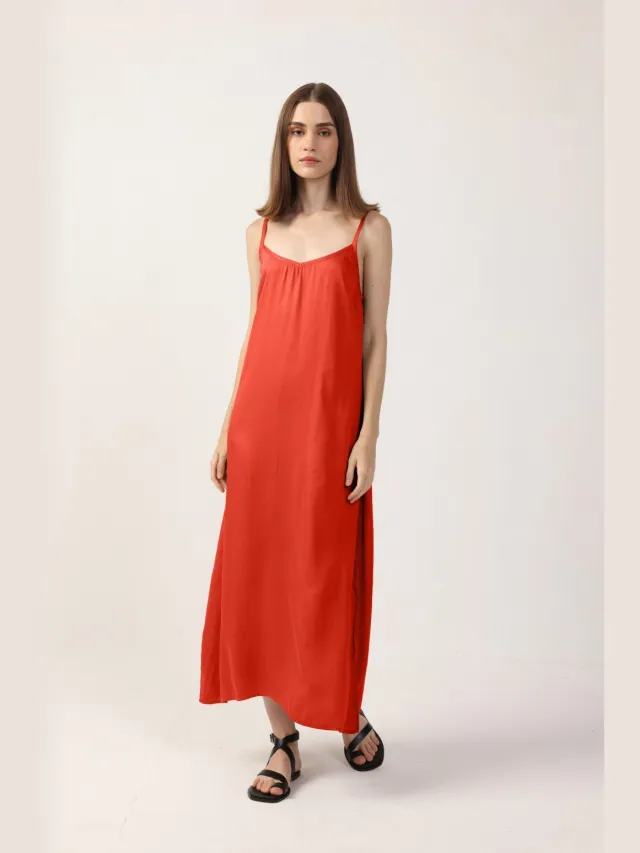Neu Nomads dames vegan Midi Jurk Sammie Rood