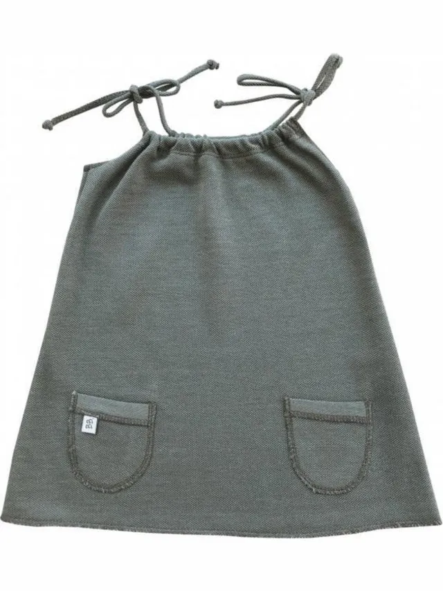 Bamboom Zomer Jurk Olive Green Mt. 62 Groen donker