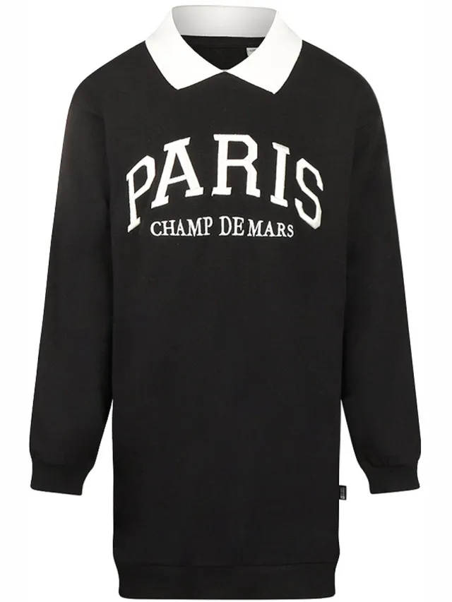 No Way Monday Meisjes Jurk - Black zwart