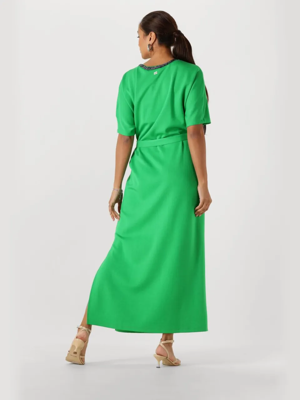 POM Amsterdam Dames Jurken Dress Macy Palm Green - Groen, foto 2