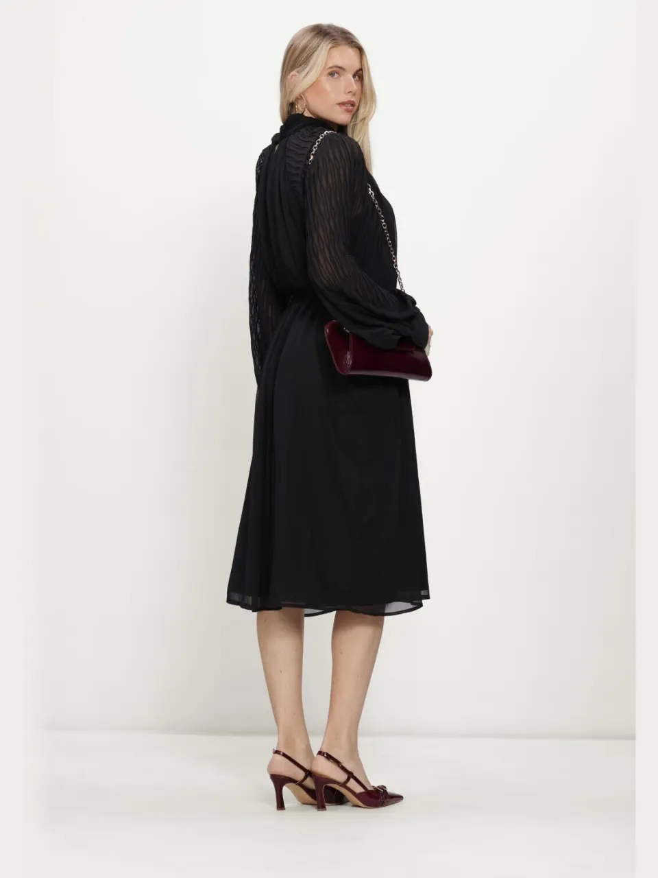 Y.A.S. YAS Dames Jurken Yasolera Ls Midi Dress S. - Zwart, foto 3
