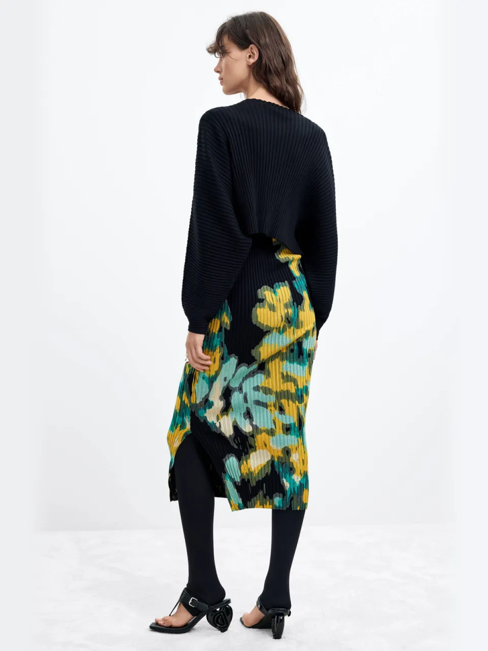Desigual midi jurk met print - zwart, foto 2