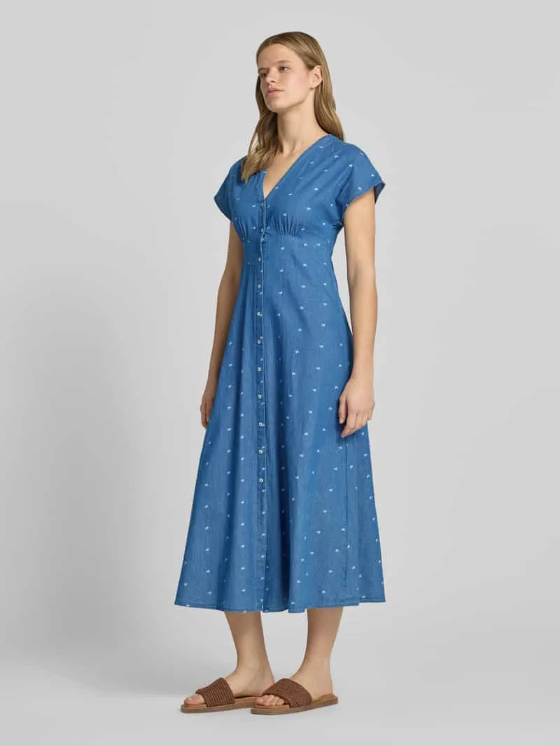 Only Getailleerde denimjurk van puur katoen model 'NOVA AZURE', foto 2