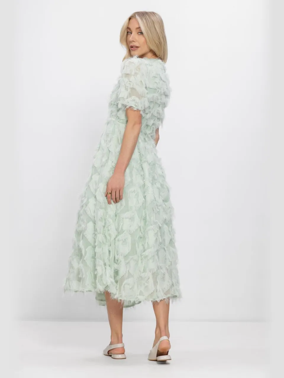 Y.A.S. YAS Dames Jurken Yaspazylla 2/4 Midi Dress S. - Mint, foto 3
