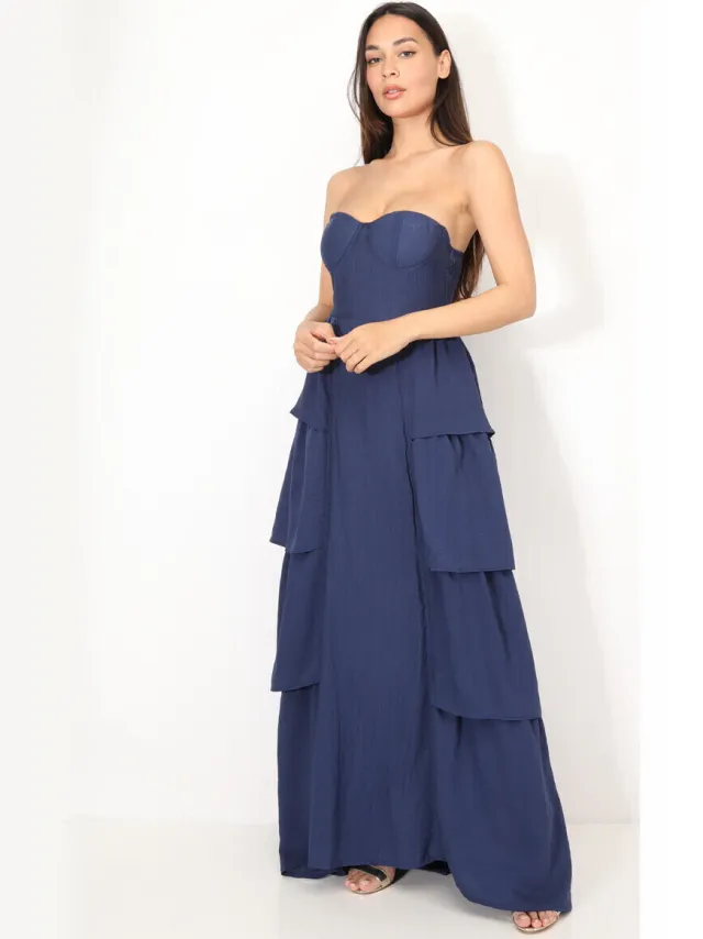 La Modeuse Jurk La Modeuse 71318_P167567 Blauw