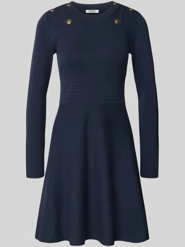 Liu Jo Mini-jurk van viscosemix model 'Abito Maglia' donkerblauw, foto 2