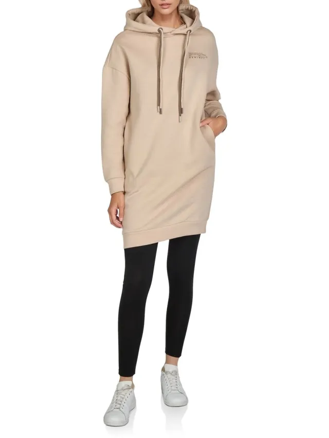 DENIMFY Dames Sweatshirt DFAnna bequem Beige 3XL Volwassenen Sweatjurk - Truijurk