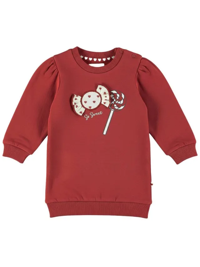 Dirkje sweatjurk rood, foto 2