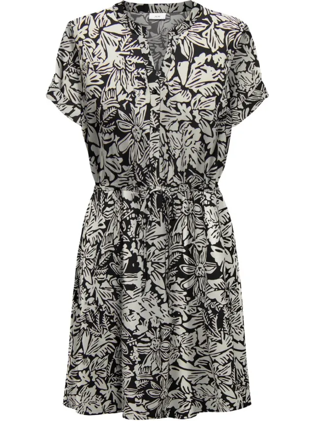 JDY JDYPIPER S/S SHORT STRING DRESS WVN DIA - Dames - Mini jurken Black