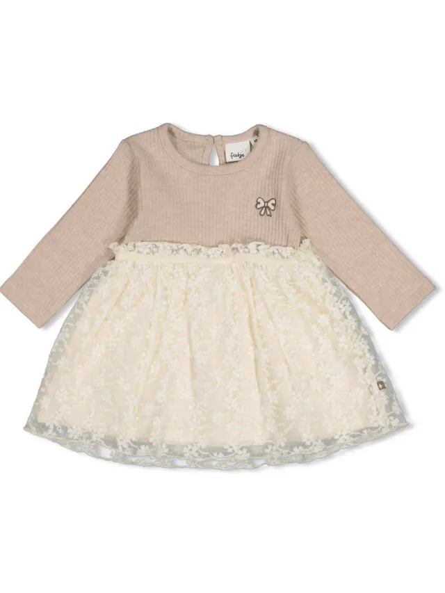 Feetje Dress to Impress jurk taupe/ecru, foto 2
