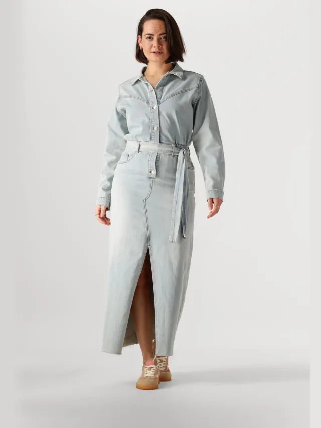 Circle Of Trust Bella Dnm Dress Dames - Jurk - Lichtblauw
