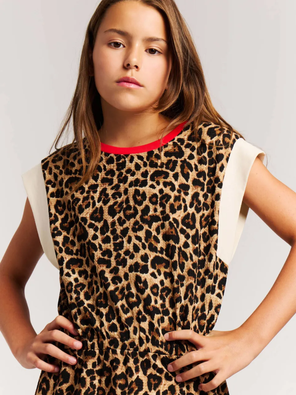 Protest PRTSilly JR zomerjurk met panterprint bruin, foto 4