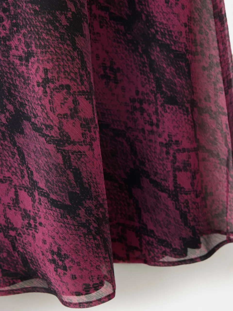 Mango semi-transparante midi A-lijn jurk met dierenprint - roze/zwart, foto 6