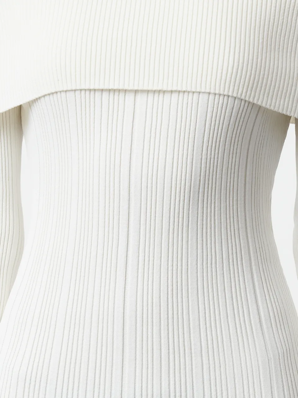 Trendyol TRENDYOLMİLLA Dames Ecru Effen Midi Lang Avond / Dagelijks Bodycon Jurken, foto 2