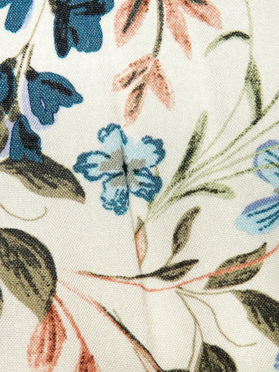 Midi-jurk crème/blauw bedrukt, foto 2