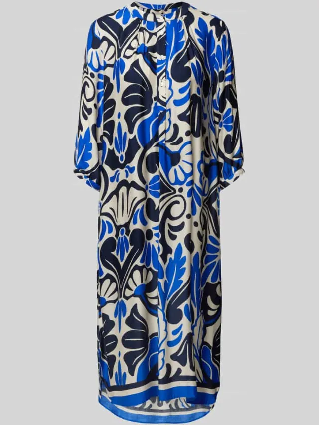 Milano Italy Midi-jurk met all-over motief blauw, foto 2