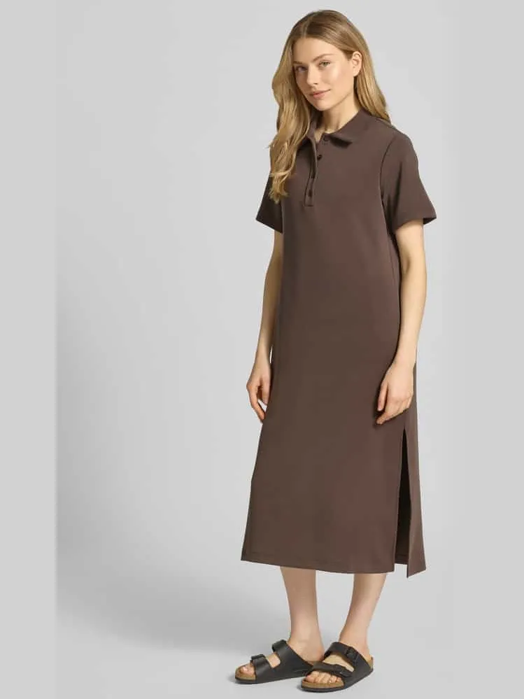 My Essential Wardrobe Polojurk met knoopsluiting model 'Helle' taupe, foto 3