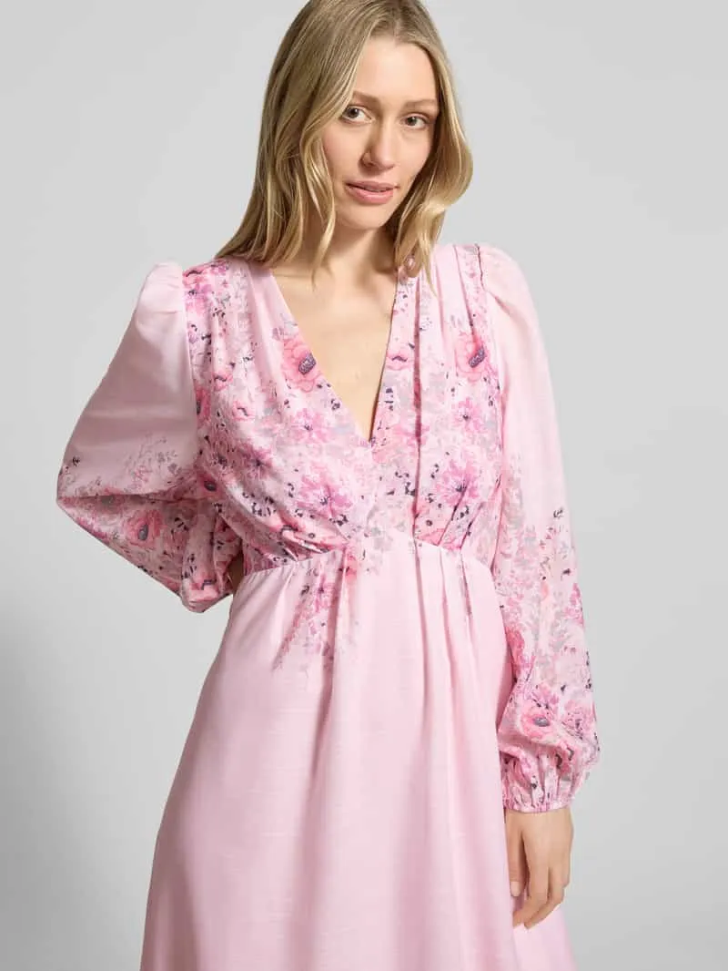 NEO NOIR maxi-jurk met V-hals model 'SILFI' roze, foto 4