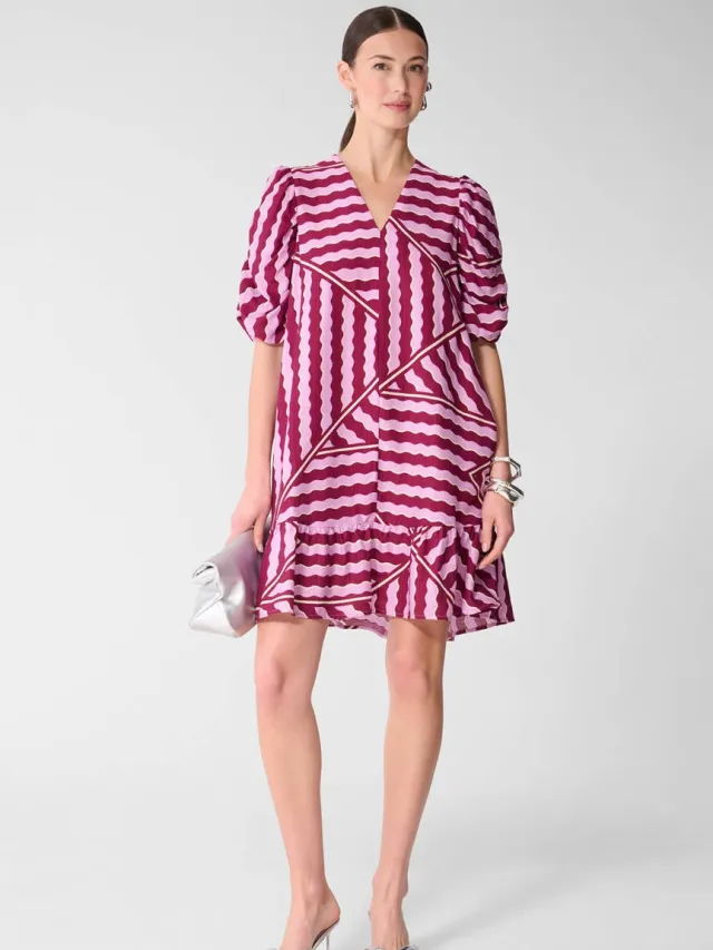 Shoeby viscose korte zomerjurk met print - roze