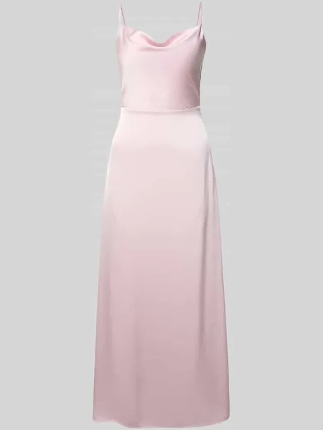 Vila regular fit midi-jurk met rugdecolleté model 'Ravenna' lichtroze, foto 2