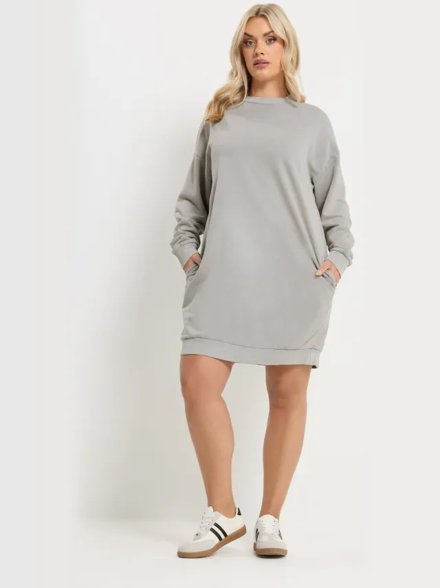 Yours Grijze Zachte Truijurk Met Lange Mouwen Grey
