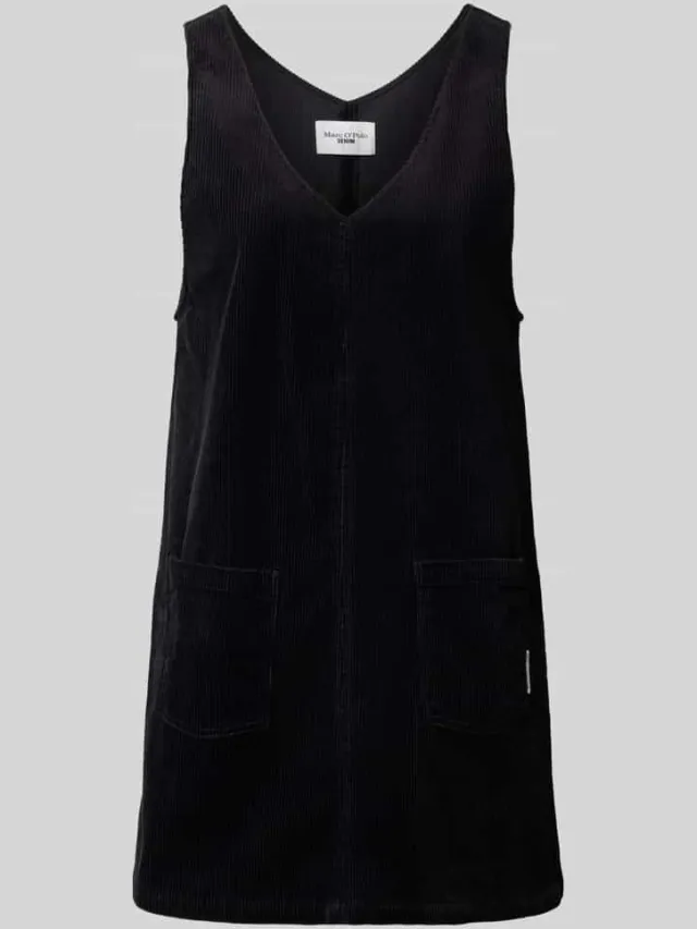 Marc O'Polo Mini-jurk van katoenmix Zwart
