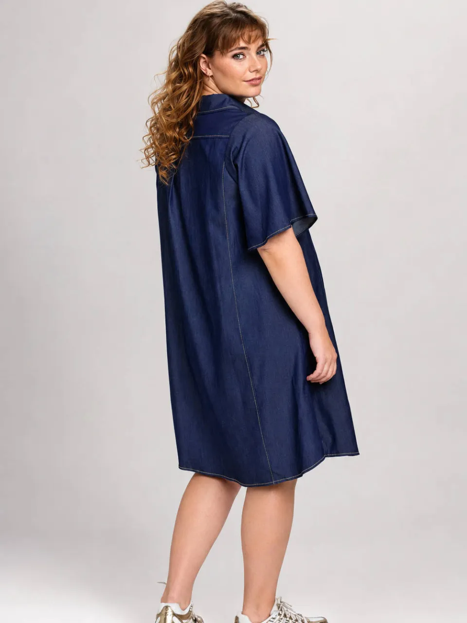 STUDIO blousejurk Plus Size - donkerblauw, foto 5
