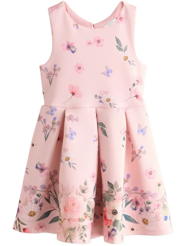 Next Meisjes - Mooie Feestelijke jurkjes met bloemen - Roze Pink