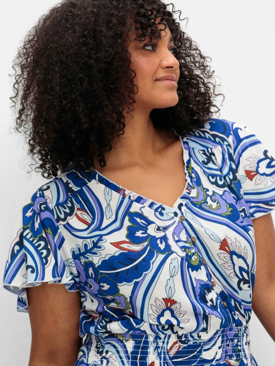 Maxi-jurk offwhite gedessineerd, foto 3