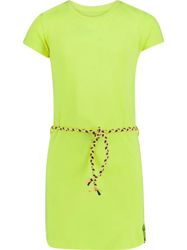 4President Meisjes jurk - NeonYellow - Meisjes jurken