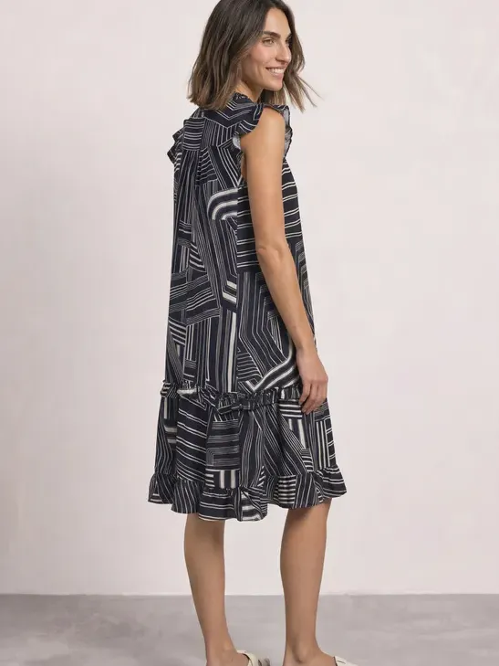 Street One Knie-lange jurk met ronde hals en print blauw, foto 2