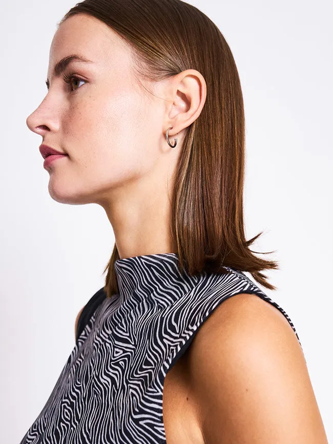 JAN N JUNE dames vegan Maxi Jurk Culex Zebra zwart, foto 2