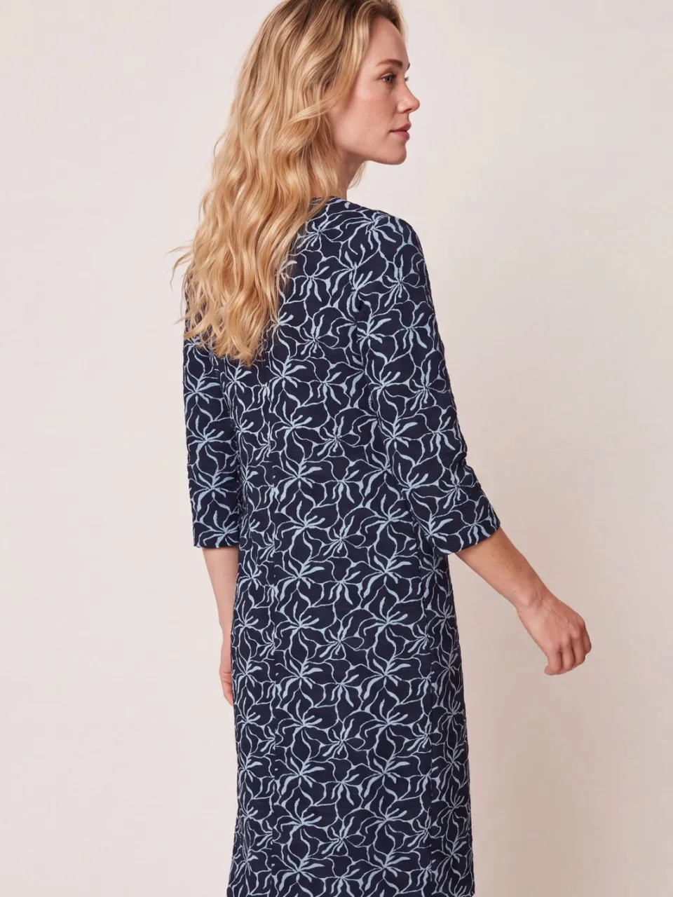 Miss Etam korte A-lijn jurk met print - donkerblauw, foto 4