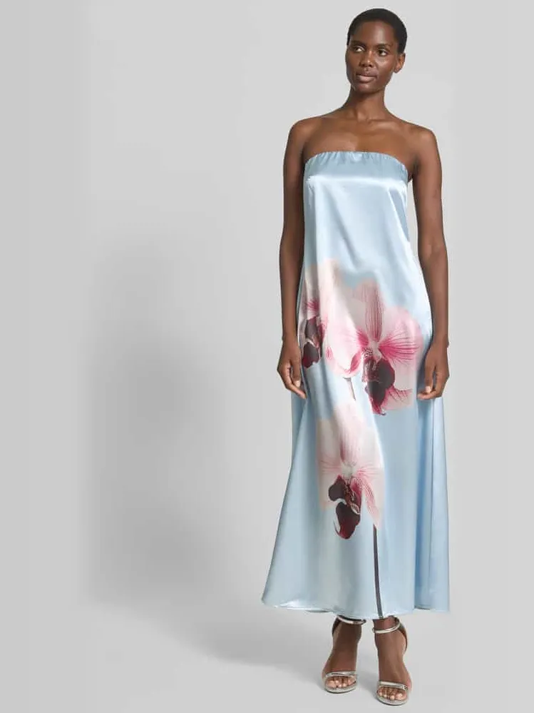 Yas Cocktailjurk in bandeaumodel model 'ORCHIDA'' Lichtblauw