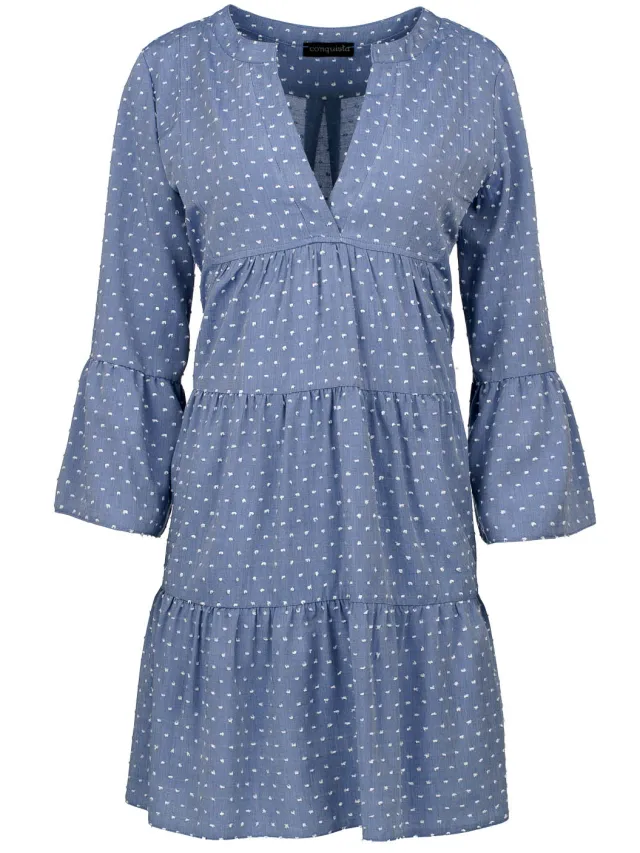 Conquista Denim jurk met geplooide naden, foto 2