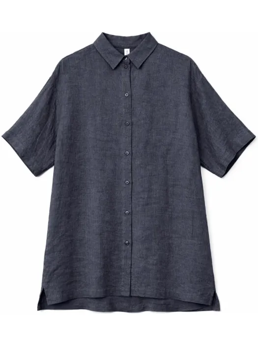 Mazine Women's Linen Shirt Dress - Jurk, blauw