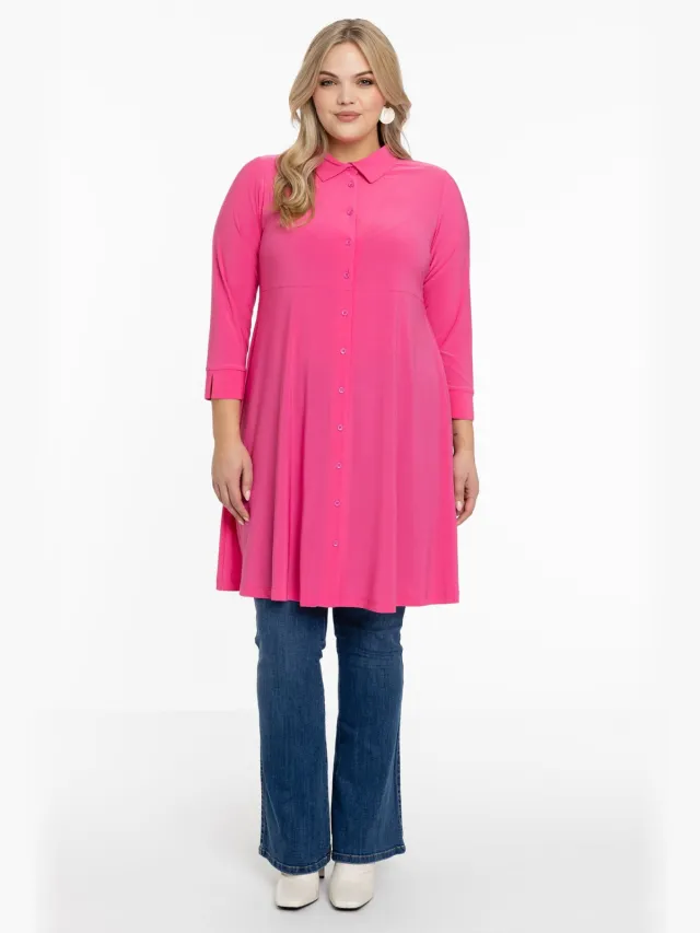 Yoek Blouse-jurk | Roze, foto 2