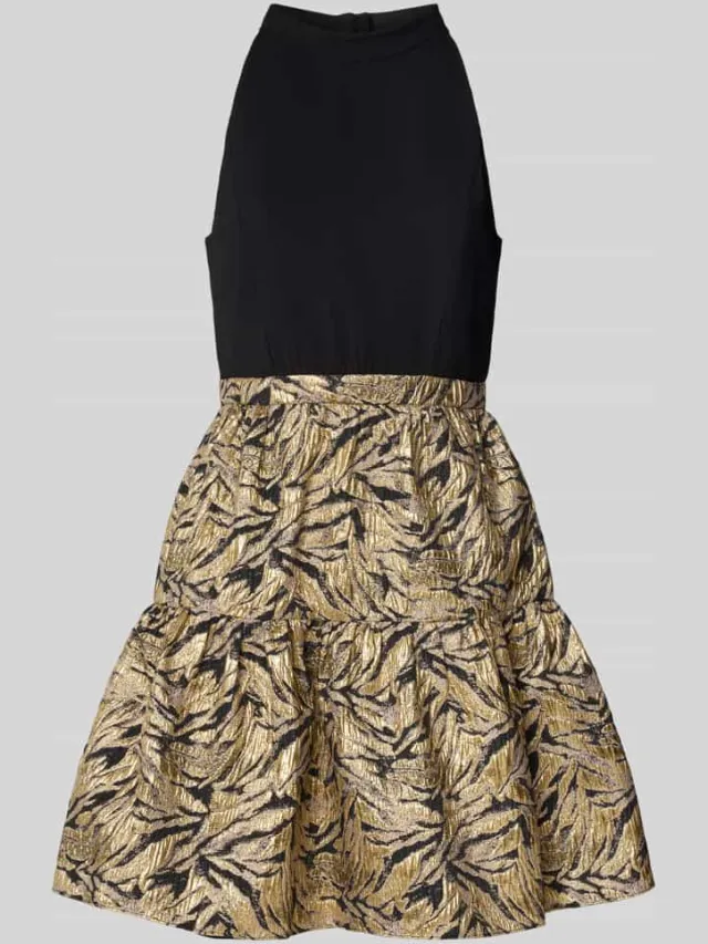 Adrianna Papell Cocktailjurk in 2-in-1-look. zwart, foto 2
