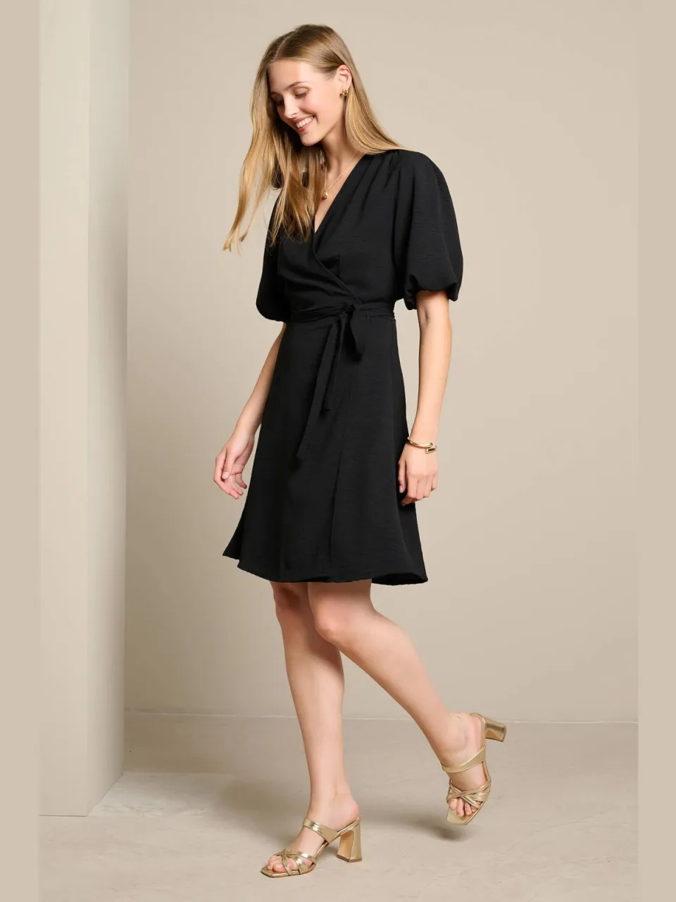 LOLALIZA viscose zomerjurk - zwart, foto 3