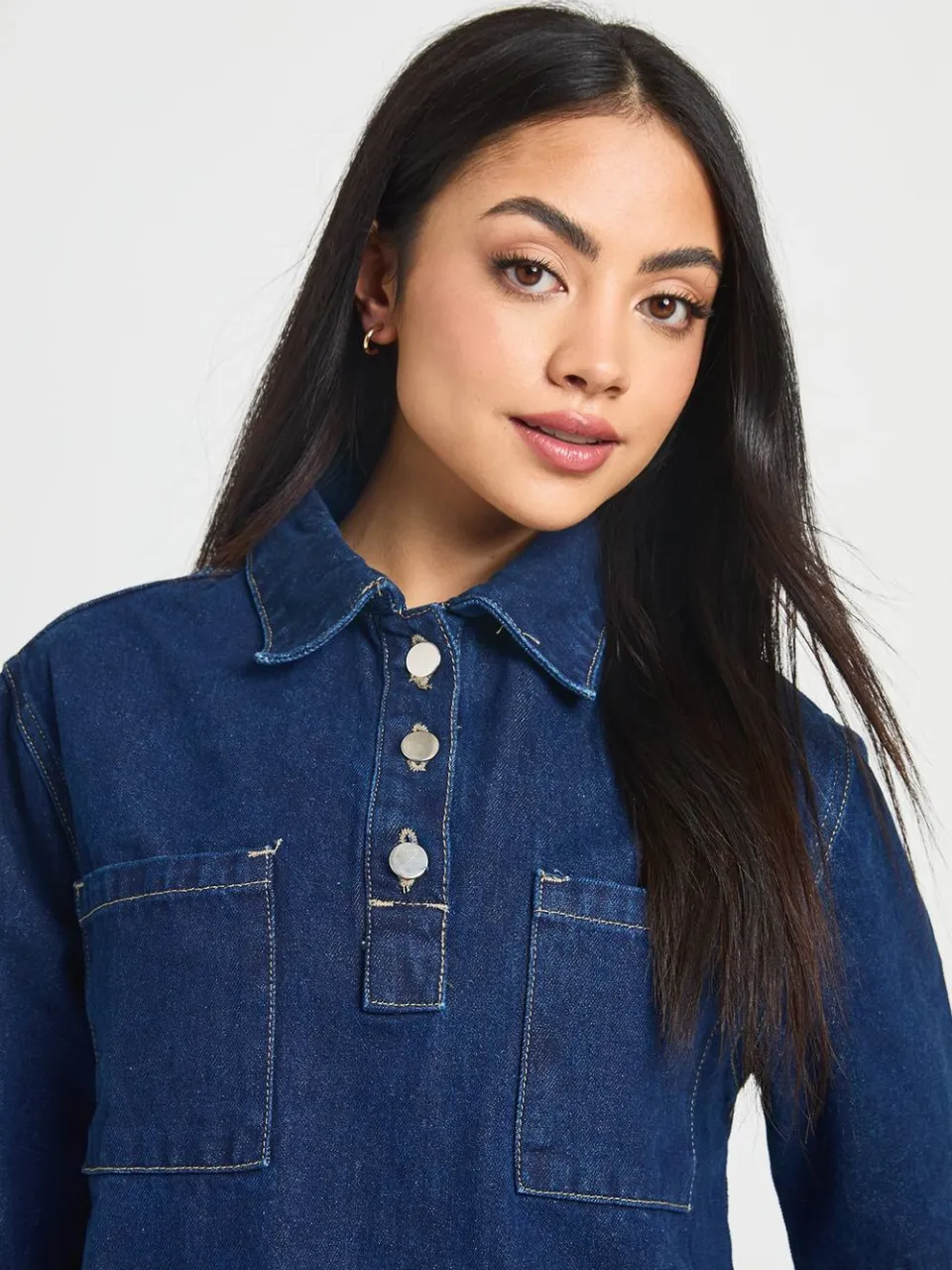 boohoo Dames Denim Jurk Met Korte Mouwen, foto 4